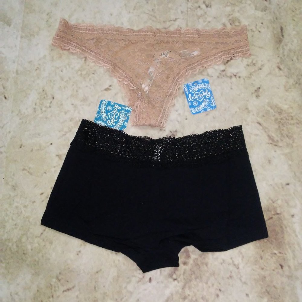 Lot of 2 Free People Panties (X-Small) NWT